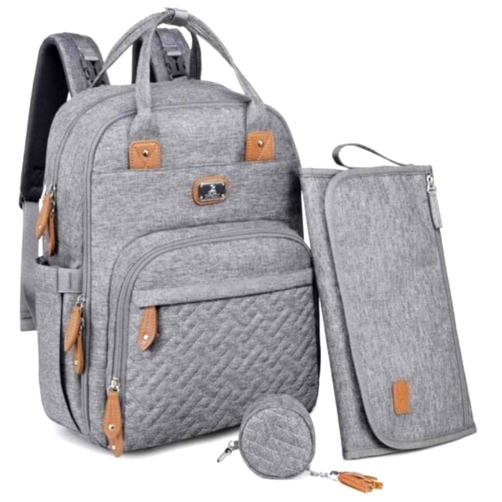 Diaper Bag Backpack with Portable Changing Pad, Pacifier Case,and Stroller Strap